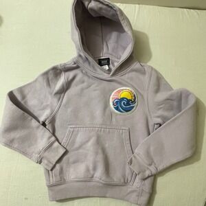 Jacks Surfboards XS Kids Hoodie‎ Lavender Pullover Sun Wave Graphic Sweatshirt